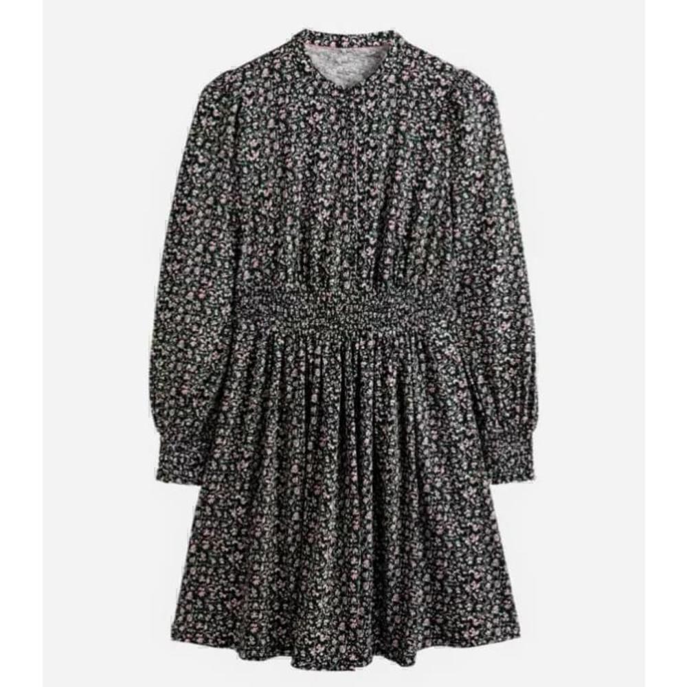 Boden Smocked Jersey Shirt floral Dress 10L